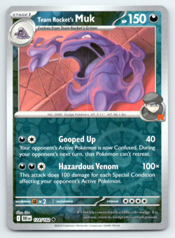 Pokemon Team Rocket's Muk SV10: Destined Rivals DRI Reverse Holo 124/182 NM - Image 1