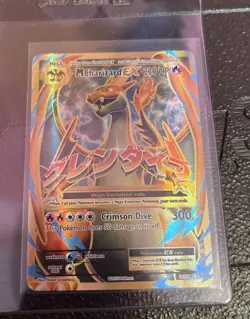 M Charizard EX 101/108 Pokemon card Full Art Holo 2016 Evolutions NM - Image 1