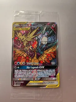 2019 Pokemon Moltres Zapdos Articuno GX #SM210 Stained Glass Promo Sealed - Image 1
