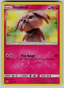 Snubbull 15/18 Common Detective Pikachu Pokemon Holo Near Mint - Image 1