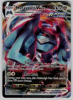 Metagross VMAX 113/198 Holo VMAX Rare Chilling Reign Pokemon Near Mint - Image 1