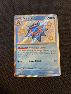 Pokemon Starmie TCG Holo Shiny Rare Card Paldean Fates 119/091 - Image 1