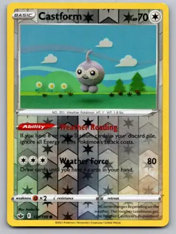 Castform 121/198 Common Chilling Reign Pokemon Reverse Holo Lightly Played - Image 1