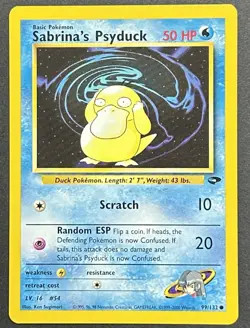Sabrina’s Psyduck 99/132 – Gym Challenge (Uncommon) - NM - WOTC 2000 Pokemon TCG - Image 1