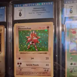 Pokemon Hitmonchan Base Set Shadowless Holo Rare #7 CGC 6 - Image 2