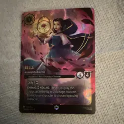 Disney Lorcana TCG Belle-Accomplished Mystic Foil Floodborn 226/204 EN - Image 1