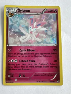 Sylveon 72/111 XY Furious Fists Reverse Holo 2014 Pokemon Tcg Card LP Pattern - Image 1
