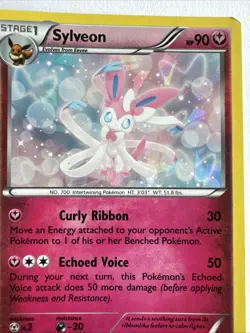 Sylveon 72/111 XY Furious Fists Reverse Holo 2014 Pokemon Tcg Card LP Pattern - Image 2