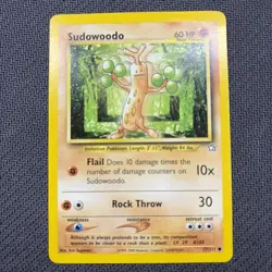 Pokemon card TCG Sudowoodo Neo Genesis 77/111 Regular Unlimited Common - Image 1