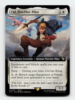 Cid, Freeflier Pilot (Extended Art) FINAL FANTASY Magic The Gathering MTG Card - Image 1