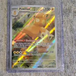 Pokemon Card Pawmot 209/198 Scarlet Violet Holo Illustration Rare Full Art - Image 1