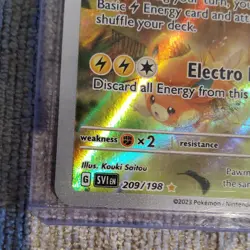 Pokemon Card Pawmot 209/198 Scarlet Violet Holo Illustration Rare Full Art - Image 5