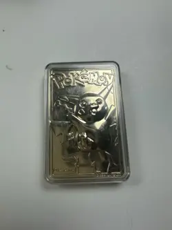 Pokemon Pikachu 1999 Burger King 23k Gold Plated Card #25- Pokeball Vintage - Image 2