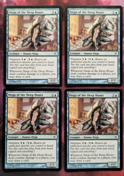 x4 NINJA OF THE DEEP HOURS x4 (PLAYSET) - Betrayers of Kamigawa - LP, Light Play - Image 1