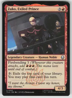 MTG Zuko, Exiled Prince Normal Avatar: The Last Airbender # 163 NM - Image 1
