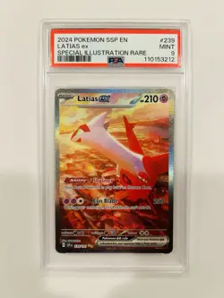 2024 Pokemon PSA 9 Latias ex #239/191 S&V Surging Sparks SIR Special Illust Rare - Image 1