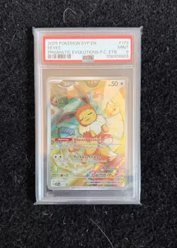 Eevee SVP 173 Pokemon Center Stamped PSA 9 Prismatic Evolutions - Image 1
