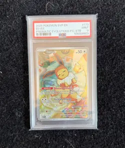 Eevee SVP 173 Pokemon Center Stamped PSA 9 Prismatic Evolutions - Image 3