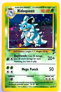 Nidoqueen 12/130 Base Set 2 Holo Rare | Swirl | Light Play (LP) - Image 2