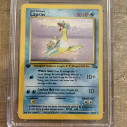 1999 Pokemon Fossil Lapras Holo 1st edition #10/62 CGC 8.5 NM/Mint+ - Image 4