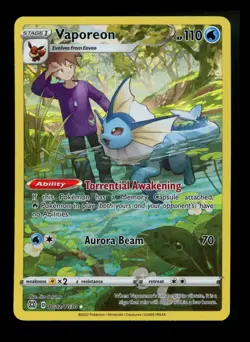 Vaporeon TG02/TG30 Brilliant Stars 2022 Trainer Gallery IR Pokemon Card TCG - Image 1