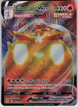 Cinderace VMAX 045/264 Holo VMAX Rare Fusion Strike Pokemon Near Mint - Image 3