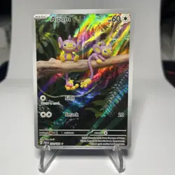 Pokemon Aipom Illustration Rare SV04: Paradox Rift 211/182 NM YUKA MORII - Image 1