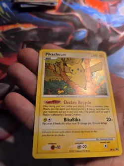 2007 Pokemon Diamond & Pearl Black Star Promo #DP16 Pikachu Holo LP WOW LOOKING - Image 4