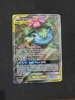 Venusaur and Snivy GX SM229 Pokemon TCG Tag Team Black Star Promo NM - Image 1