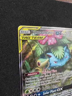 Venusaur and Snivy GX SM229 Pokemon TCG Tag Team Black Star Promo NM - Image 2