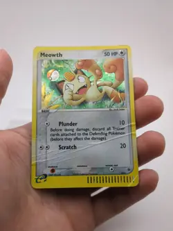 2003 Pokemon TCG Meowth Black Star Promo 013 Holo Nintendo E-Reader - Image 1