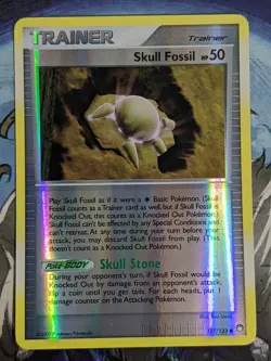 Skull Fossil 117/123 Mysterious Treasures REVERSE HOLO Trainer Pokemon NM - Image 1