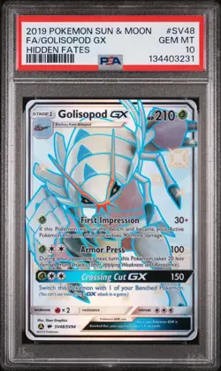 Golisopod GX #SV48 Hidden Fates Pokemon PSA 10 - Image 1