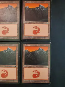 4x Mountian Middle Chasm Portal Mixed Condition Basic Mana Land Red Magic MTG - Image 3
