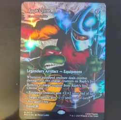MTG Raph's Jitte Legendary Artifact Equipment Foil TMNT M0019 Peter Laird - Image 1
