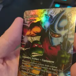 MTG Raph's Jitte Legendary Artifact Equipment Foil TMNT M0019 Peter Laird - Image 4
