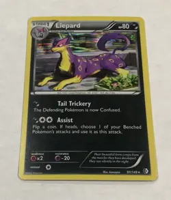 Pokemon LIEPARD Card 91/149 Holo Rare Boundaries Crossed NM TCG Near Mint - Image 2