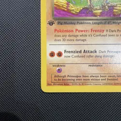 Dark Primeape 43/82 Team Rocket 1st Edition Pokemon TCG Card Near Mint - Image 2
