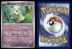 Pokemon Paldean Fates Mimikyu 037/091 Rare REVERSE HOLO Near Mint - Image 3