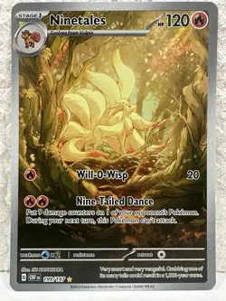 Pokemon Obsidian Flames NINETALES 199/197 SV03 Illustration Rare Pack Fresh NM - Image 1