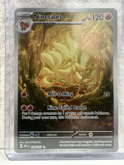 Pokemon Obsidian Flames NINETALES 199/197 SV03 Illustration Rare Pack Fresh NM - Image 3