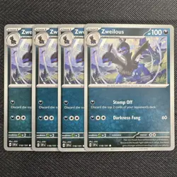 4x Zweilous | Surging Sparks | 118/191 NM | Common | Pokemon TCG Playset - Image 1