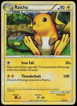 Raichu (Cracked Ice Holo) 10/123 Holo Holo Rare Deck Exclusives Pokemon LP - Image 1