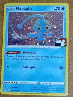 Manaphy 041/172 Rare Prize Pack Series Cards Pokemon Holo Lightly Played - Image 1