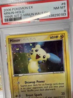 2006 POKEMON EX TRAINER KIT PLUSLE MINUN HALF DECK #6 BOTH SWIRL PSA 8 SET - Image 4