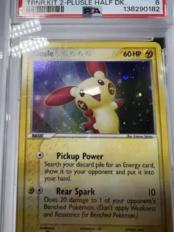 2006 POKEMON EX TRAINER KIT PLUSLE MINUN HALF DECK #6 BOTH SWIRL PSA 8 SET - Image 5