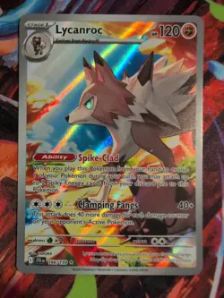 Pokemon TCG Lycanroc Full Art Holo 166/159 Journey Together NM - Image 1