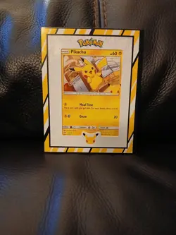 Pokemon tcg Pikachu Lot of 4 Cards w/1 25th Anniversary Pikachu Card Frame Mint - Image 2