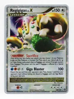 Pokemon TCG Regigigas LV.X Holo Rare Card Stormfront 100/100 NM - Image 1