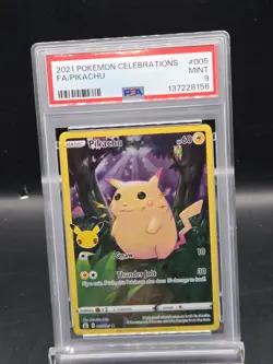 2021 Pokemon Celebrations - Pikachu Full Art FA #005 - PSA 9 - Image 1